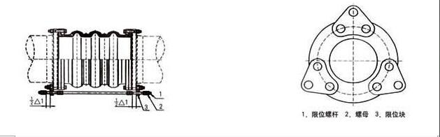 【連云港】橡膠軟連接安裝防拉托裝置 橡膠軟連接